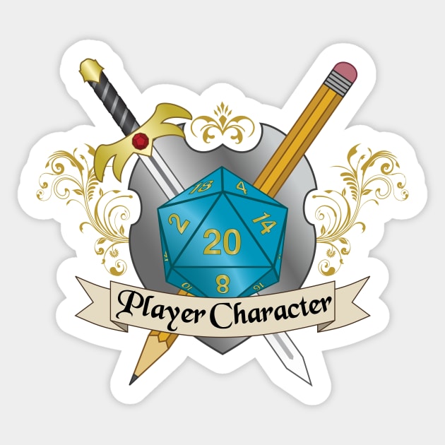 Player Character Crest Sticker by NashSketches